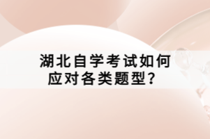 湖北自學(xué)考試如何應(yīng)對各類題型？