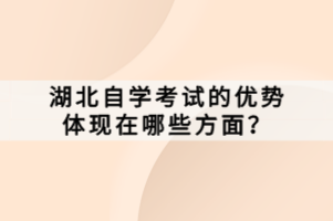 湖北自學(xué)考試的優(yōu)勢體現(xiàn)在哪些方面？