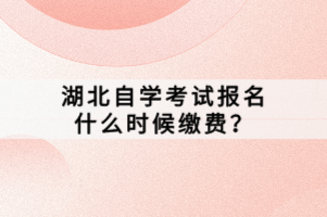 湖北自學(xué)考試報名什么時候繳費？