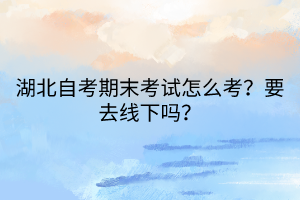 湖北自考期末考試怎么考？要去線下嗎？