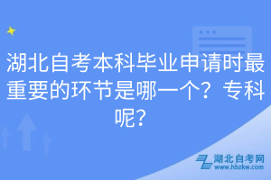 湖北自考本科畢業(yè)申請(qǐng)時(shí)最重要的環(huán)節(jié)是哪一個(gè)？?？颇兀? width=