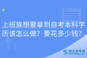 上班族想要拿到自考本科學(xué)歷該怎么做？要花多少錢？