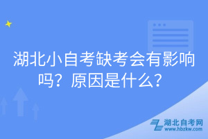 湖北小自考缺考會(huì)有影響嗎？原因是什么？