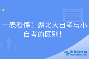 一表看懂！湖北大自考與小自考的區(qū)別！