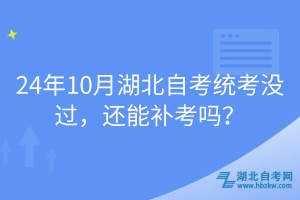 24年10月湖北自考統(tǒng)考沒(méi)過(guò)，還能補(bǔ)考嗎？