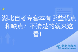 湖北自考專套本有哪些優(yōu)點和缺點？不清楚的就來這看！