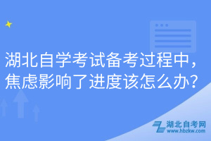 湖北自學(xué)考試備考過程中，焦慮影響了進(jìn)度該怎么辦？