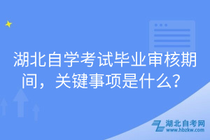 湖北自學考試畢業(yè)審核期間，關鍵事項是什么？
