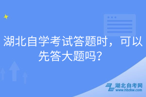湖北自學(xué)考試答題時(shí)，可以先答大題嗎？