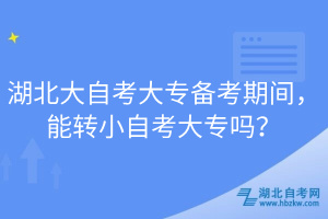 湖北大自考大專備考期間，能轉(zhuǎn)小自考大專嗎？