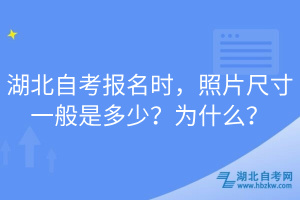湖北自考報名時，照片尺寸一般是多少？為什么？