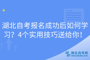 湖北自考報名成功后如何學(xué)習(xí)？4個實用技巧送給你！
