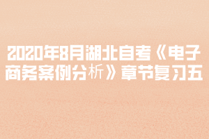 2020年8月湖北自考《電子商務(wù)案例分析》章節(jié)復習五