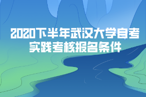 2020下半年武漢大學(xué)自考實(shí)踐考核報(bào)名條件