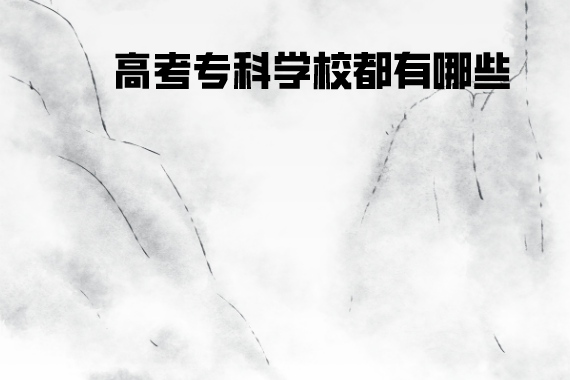 高考?？茖W校都有哪些