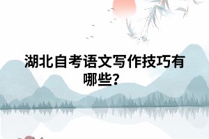 湖北自考語(yǔ)文寫作技巧有哪些？