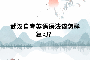 武漢自考英語(yǔ)語(yǔ)法該怎樣復(fù)習(xí)？