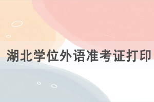 2021你湖北自考成人學位外語準考證及健康承諾書打印入口