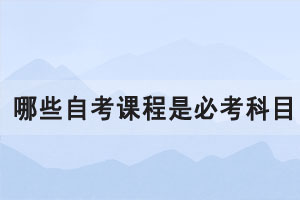 自考本科有多難，哪些自考課程是必考科目？