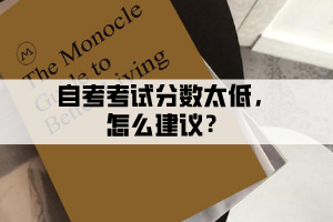 自考考試分數(shù)太低是怎么回事，后續(xù)如何操作？