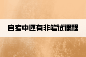 自考中還有非筆試課程？有哪些非筆試課程？