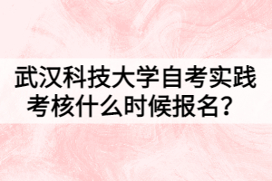 武漢科技大學(xué)自考實(shí)踐考核什么時(shí)候報(bào)名？