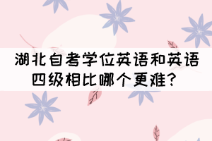 湖北自考學(xué)位英語和英語四級相比哪個更難？