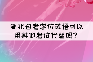 湖北自考學(xué)位英語可以用其他考試代替嗎？