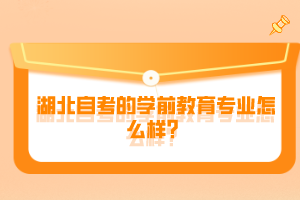 湖北自考的學(xué)前教育專業(yè)怎么樣？