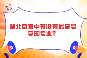 湖北自考中有沒有最容易學(xué)的專業(yè)？