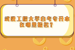 武漢工程大學(xué)自考專升本在哪里報(bào)名？