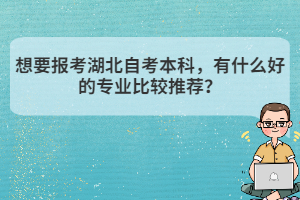 想要報(bào)考湖北自考本科，有什么好的專業(yè)比較推薦？