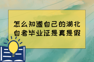 怎么知道自己的湖北自考畢業(yè)證是真是假？