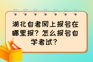 湖北自考網(wǎng)上報(bào)名在哪里報(bào)？怎么報(bào)名自學(xué)考試？
