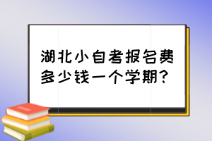 湖北小自考報名費多少錢一個學(xué)期？