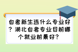 自考新生選什么專(zhuān)業(yè)好？湖北自考專(zhuān)業(yè)目前哪個(gè)就業(yè)前景好？