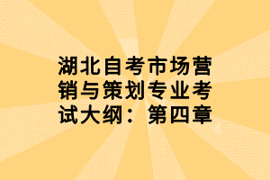 湖北自考市場(chǎng)營銷與策劃專業(yè)考試大綱：第四章