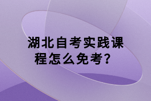 湖北自考實(shí)踐課程怎么免考？
