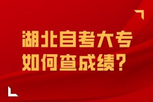 湖北自考大專如何查成績(jī)？