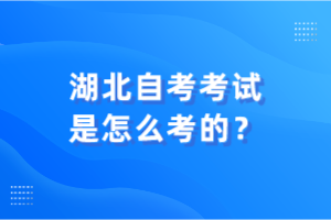 湖北自考考試是怎么考的？