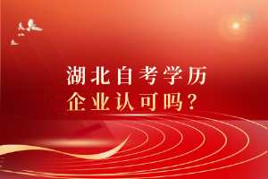 湖北自考學歷企業(yè)認可嗎？