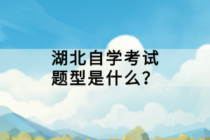 湖北自學(xué)考試題型是什么？