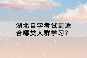 湖北自學(xué)考試更適合哪類人群學(xué)習？