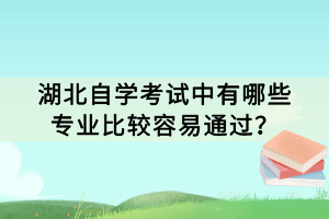 湖北自學(xué)考試中有哪些專業(yè)比較容易通過(guò)？
