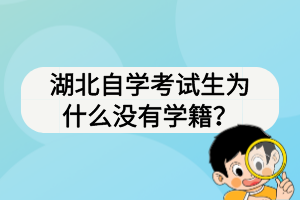 湖北自學考試生為什么沒有學籍？