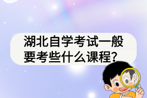 湖北自學考試一般要考些什么課程？