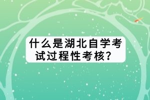 什么是湖北自學(xué)考試過程性考核？