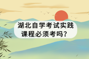 湖北自學考試實踐課程必須考嗎？