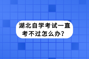 湖北自學(xué)考試一直考不過怎么辦？