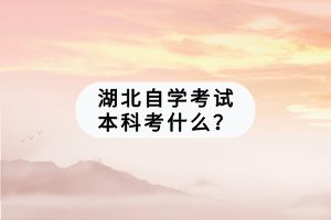 湖北自學(xué)考試本科考什么？